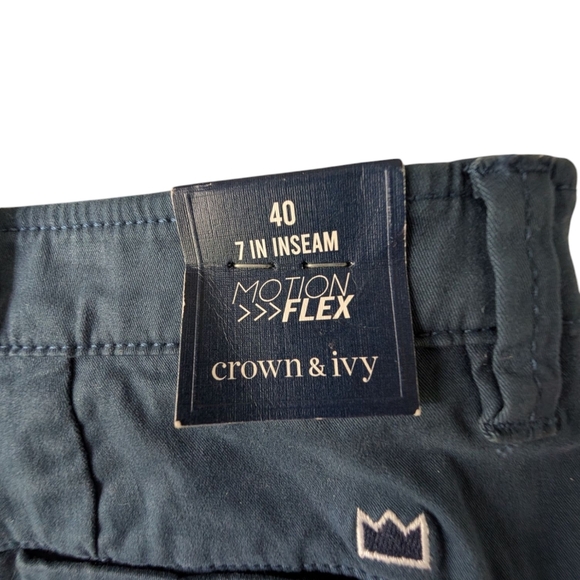 Crown & Ivy Men's Navy Blue Shorts Waist 40 - Picture 3 of 4
